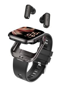 T99 TWS スマートウォッチ 2-in-1 Bluetooth イヤホン 2.02インチ TFT スクエアスクリーン Bluetooth 通話