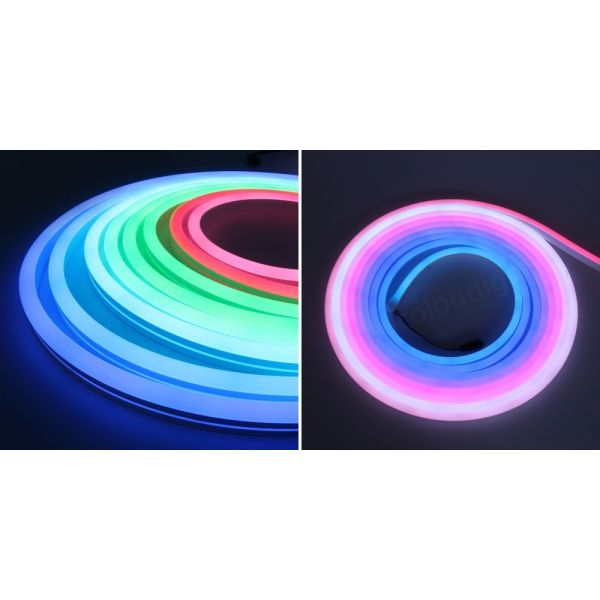 Addressable RGB Color Changing LED Pixel Neon Strip Light DC24V LED Rope Lights