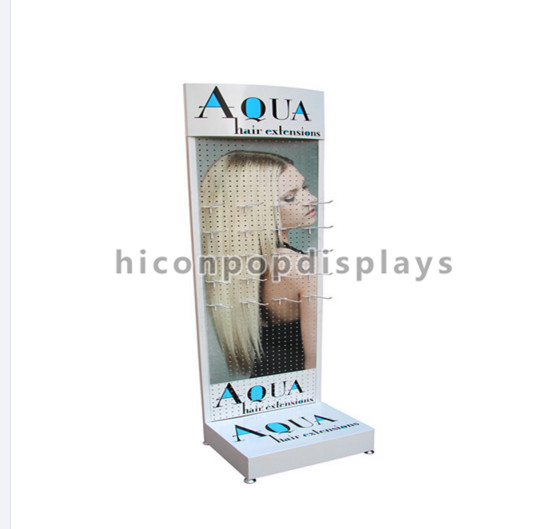 Retail Store Advertising Floor Hair Display Stand For Hair Extension And Accessories