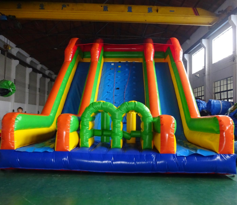 High Quality Inflatable PVC Long Slides Outdoor Custom Inflatable Big Double Lanes for Kids Commercial Events