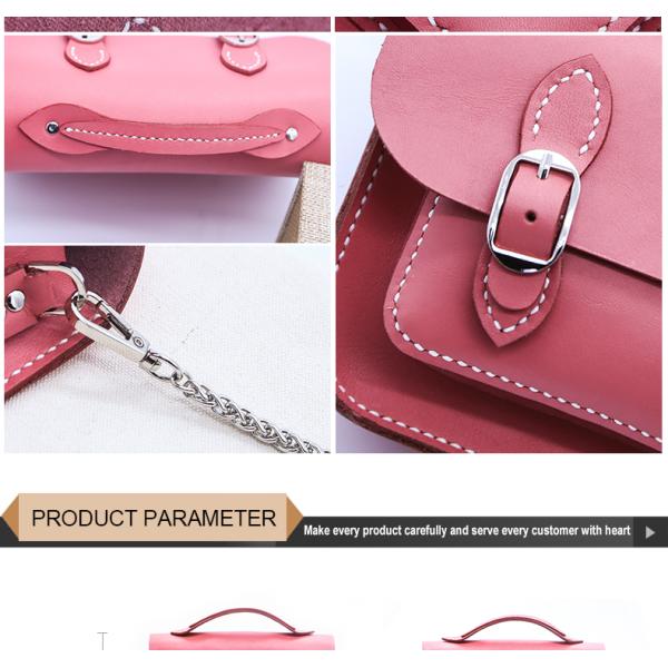 Pink Women PU Leather Belt Buckle Square Shoulder Bag Casual Flap Crossbody