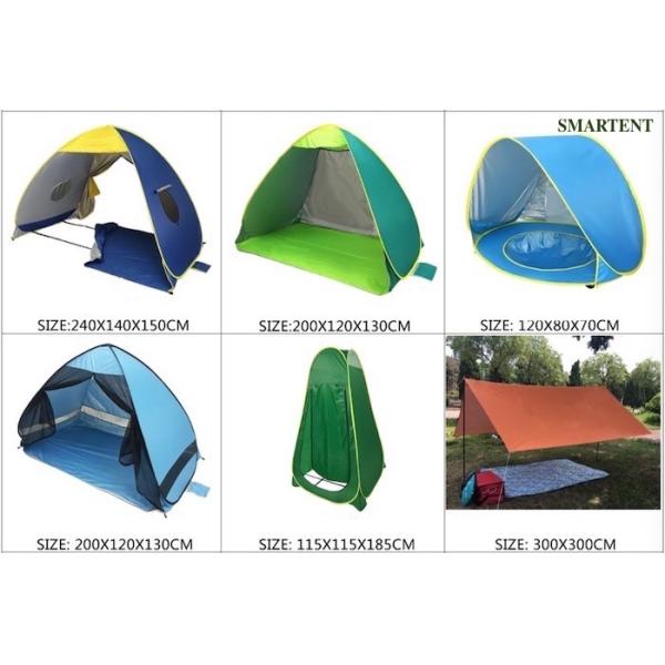 Голубой серебряный покрытый на открытом воздухе поп полиэстера располагаясь лагерем шатров 190T вверх по укрытию 210X210X130cm пляжа