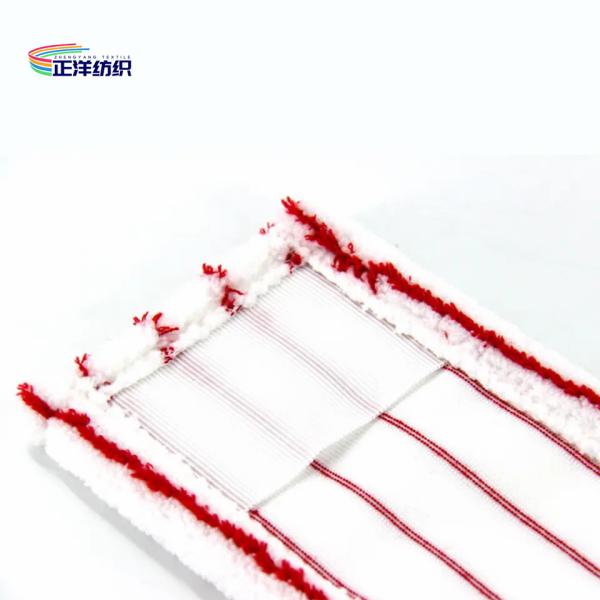 5x18 Inch Industrial Microfiber Dust Mop Green Stripes European Style Pockets