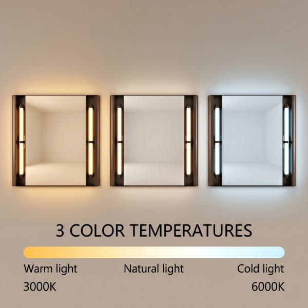 Kingstin Luxury Smart Mirror with Vintage Tube Lighting, Custom Anti-Fog & Multi-functional Digital Display