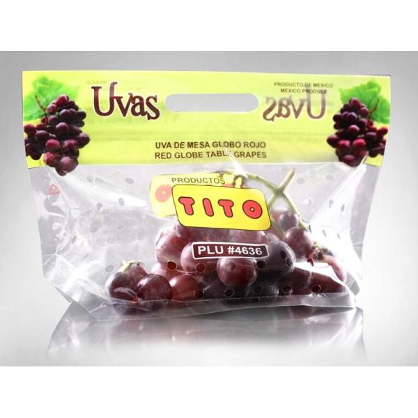 fruit slider package Bag, Fruit Laminated Bunch Bag Slider Zipper Bags Apple / Grape Laminated Bunch Bag
