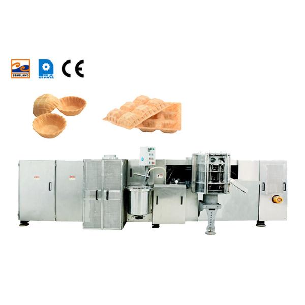 Stainless Steel Automatic Waffle Basket Making Machine With Replaceable Molds