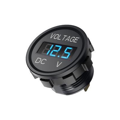Medidor de Voltaje Digital Impermeable DC 12V 24V, Medidor de Voltaje de Batería de Coche con Pantalla Digital LED para Coche Camión RV ATV Barco Marino