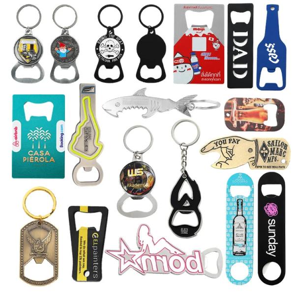 Custom Bottle Opener Stainless Steel Sublimation Metal Beer Keychain Bottle Opener