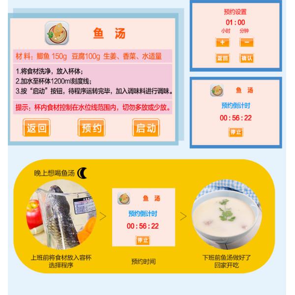 9540 motor 2L heating electric blenders/ juicer blender/ soup blender home appliance heating XW-789