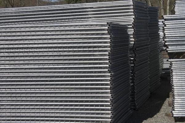8'x12' temporary chain link fence panels diameter wire 11.5ga chain link mesh 2 x 2 tube 35mm wall thick 1.60mm