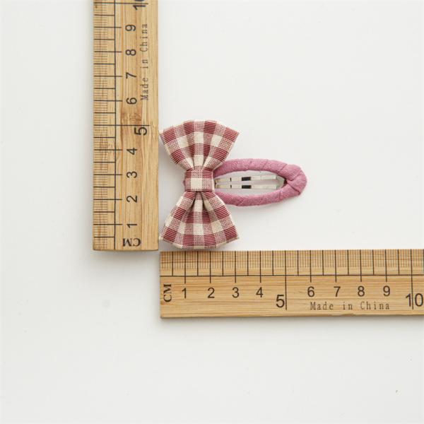 Fabric bow plaid hairpin accessories DIY INS girls baby women's BB hairpin spot wholesale