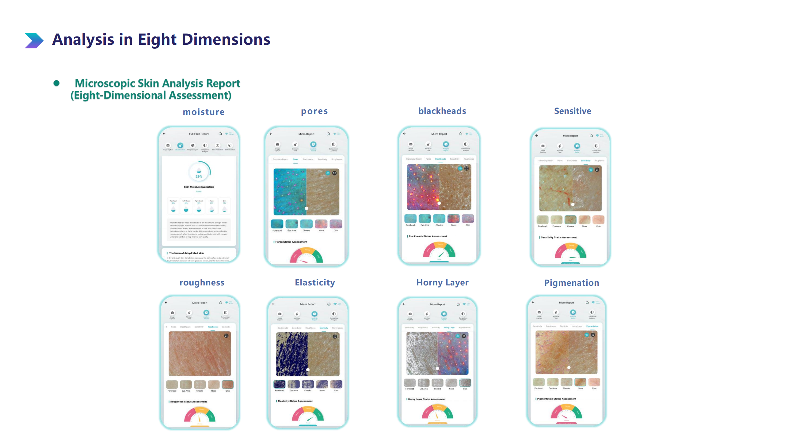 Comparion Price Skin Analyzer Facial Skin Analysis for Sensitivity Problem