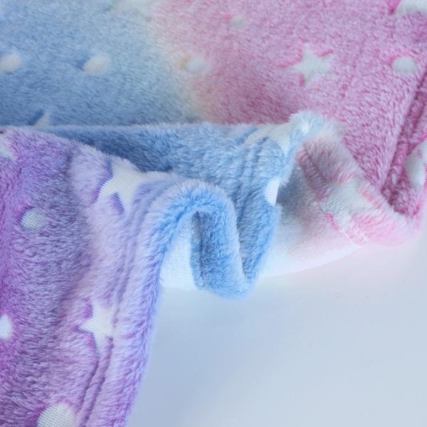 Girls Glow In The Dark Blanket Kids Polyester Cozy Fleece Throw Blanket