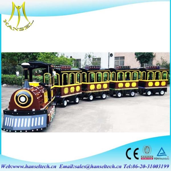 Hansel cheap amusement park rides trackless train,mini electric tourist train rides for sale
