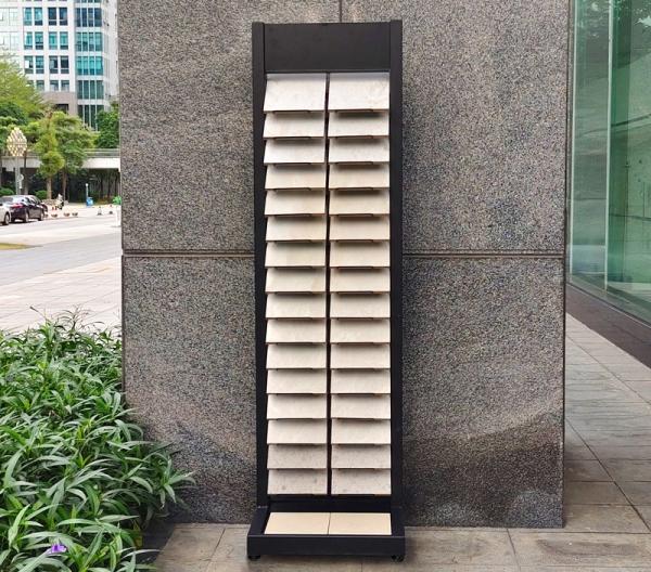Waterfall 200 X 200mm  Stone Display Tower Wire Tray Tile Holder Stand For Marble Quartz