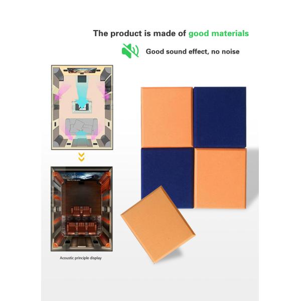40 мм толщины высокая плотность питомцев полиэстерные акустические панели из волокна для управления звуком