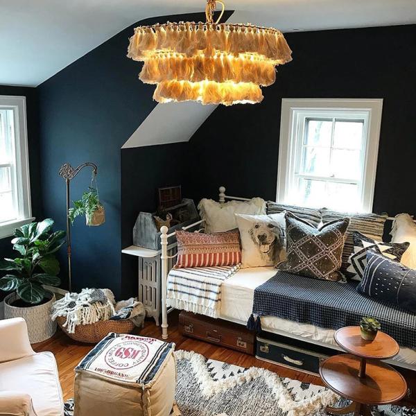 Fringe chandelier designer decorative Cotton Bohemian Chandelier Fela Tassel Chandelier(WH-MI-168)