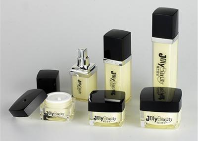 The outer shell is transparent and black with yellow cover  Empty Makeup Containers