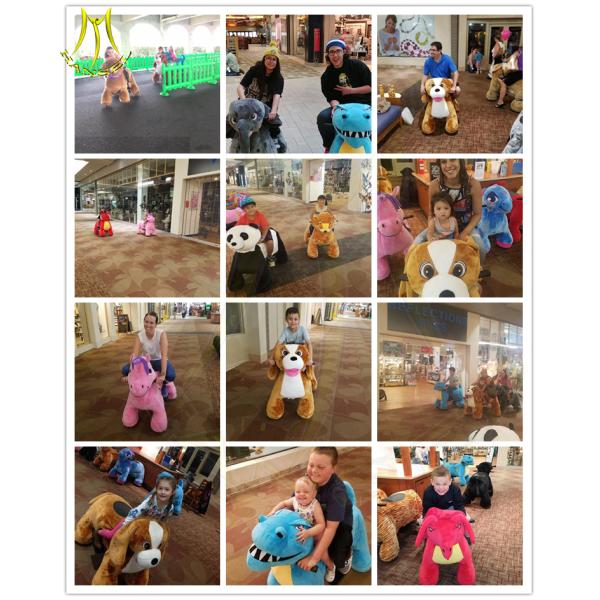 Hansel amusement coin operated plush motorized animal from China for sale