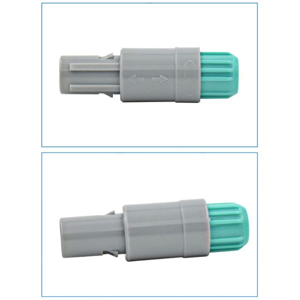 Shenzhen Aviation Plug Plastic 1P5 Core Screw Type Medical Gray/Teal Plug Socket Moisture-Proof 5 Pin Push-Pull Self-Locking