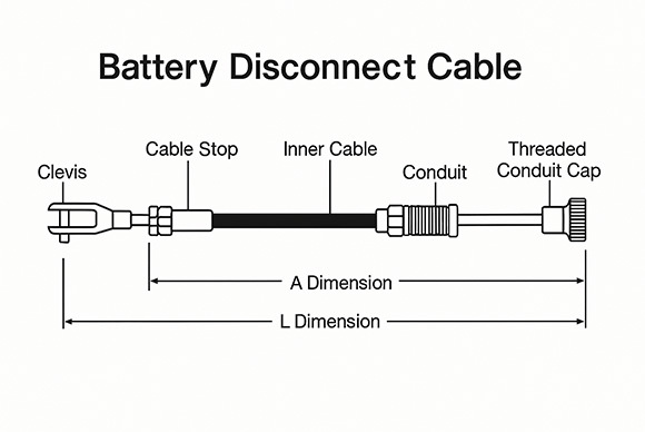 Автомобильные кабели управления 3000 серии Углеродистая сталь / Пластик для парковочных тормозов