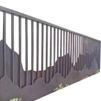 Infraestructuras Dos barreras de aluminio con barandilla de aluminio recubierta en polvo
