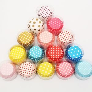 30*25mm  Greaseproof Cupcake Liners ( European Raw Paper ) With Heat Tolerance Up To 220°C