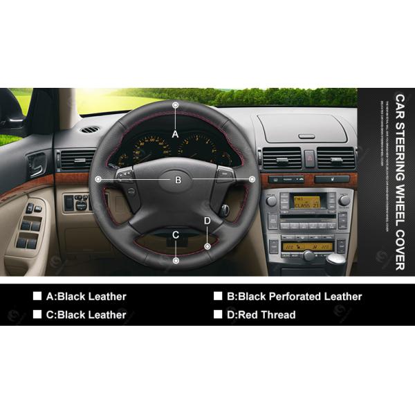Wholesale Mewant Leather Car Steering Wheel Cover for Toyota Avensis 2003 2004 2005 2006 2007