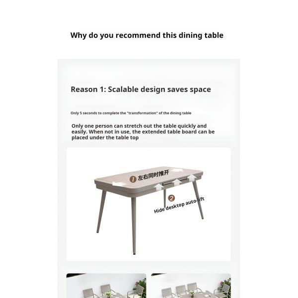 Outdoor Patio Dining Table With Stackable Chairs For Terrace