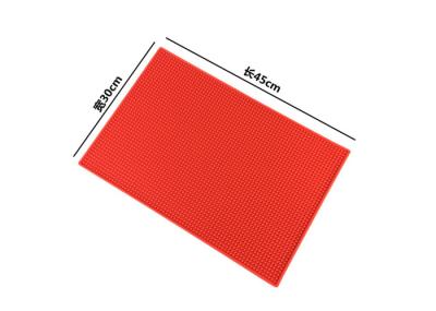 PMS Red Diy Bar Counter Rubber Mats Excellent Durability Tear Resistance