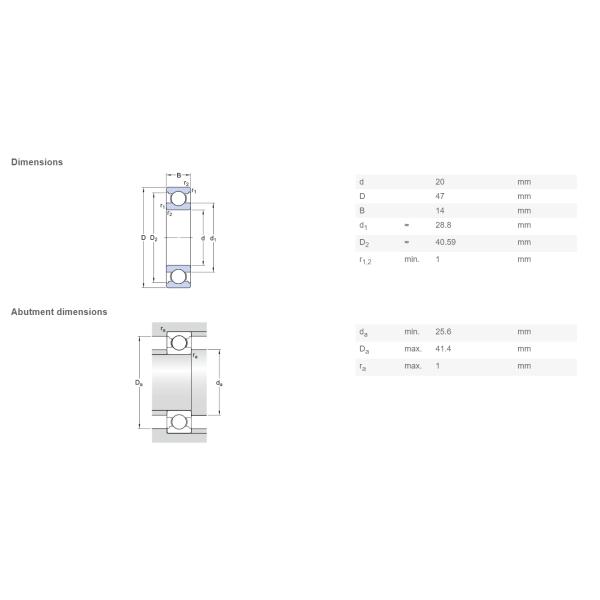 6204 20X47X14 MM Open ZZ 2RS Bearing Ball Deep Groove / High Speed Bearings