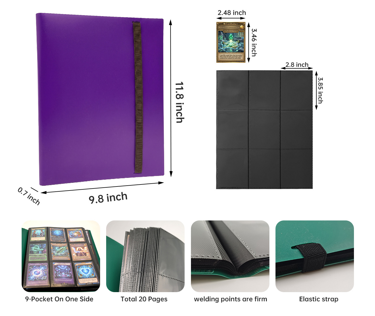 Card Binder 9 Pockets Trading Card Collection Binder Yugioh MTG TCG Manufacturer