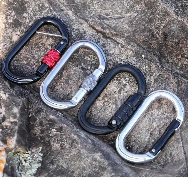 25KN Snap Hook verrouillage de l'aluminium Clip Carabiner Parfait pour la sécurité et la sécurité