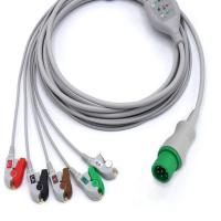 7 pines portáteis ECG Snap Leads, cabo ECG multiuso 5 Lead