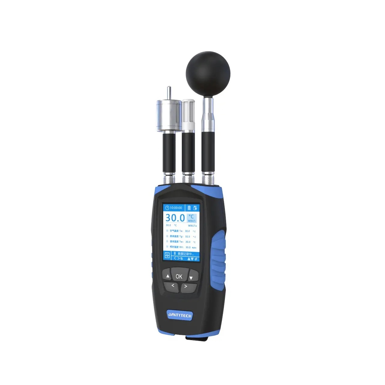 JT2022 WBGT Monitor with 50mm Globe Diameter, Built-in Humidity Sensor, and Real-Time Measurement Curve Display