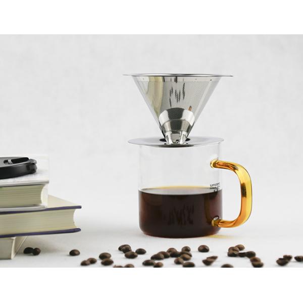 98MM Stainless Steel Coffee Dripper Paperless For Coffee Making , FDA  / LFGB Listed