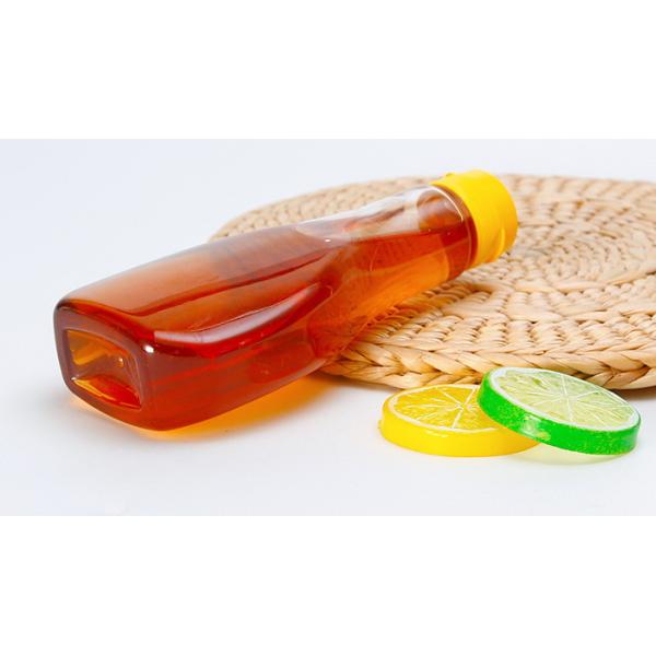 Food Grade Squeeze Plastic Honey Bottle Pet Material With Silicone Valve