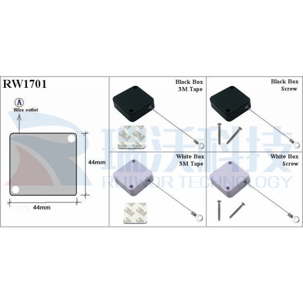 RW1701 Square Security Tether With Ring Terminal Inner Hole 3mm 4mm 5mm For Option