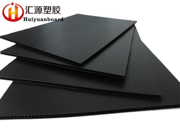 Corrosion Resistant Black ESD Corrugated Plastic Sheet 5mm Thickness