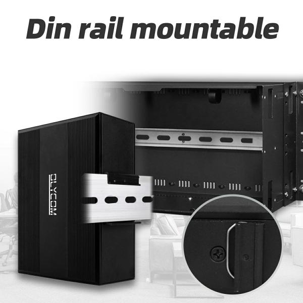 2.5G L2 Managed Switch 8 Port PoE 240W Industrial Network ERPS MSTP Ring Din Rail CE