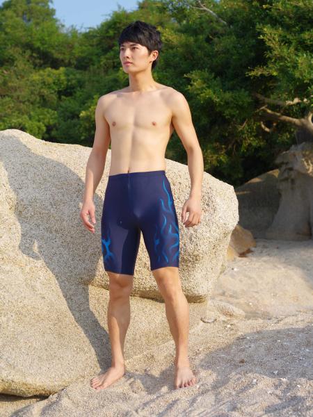 Men's brand swim mens beach Surf swimsuit knee length bathing swimming shorts male sports bath