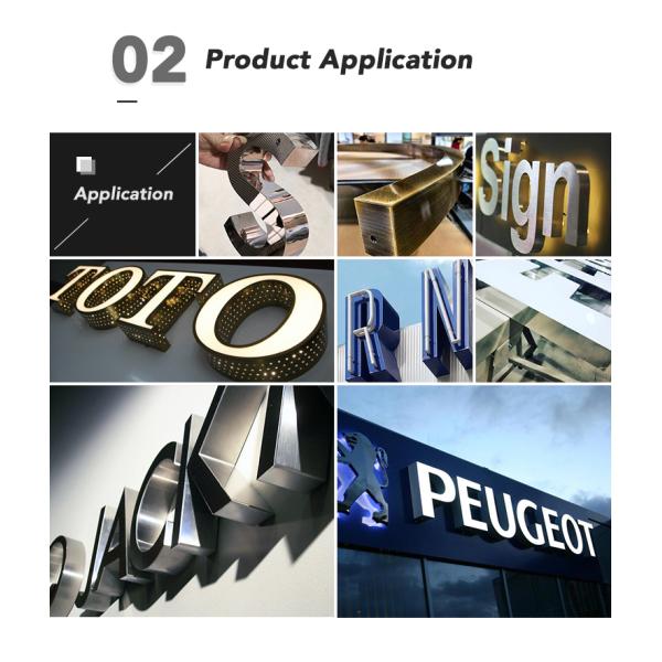 Лазер отрезал водоустойчивое золото щетки 201 изготовленное письмо нержавеющей стали