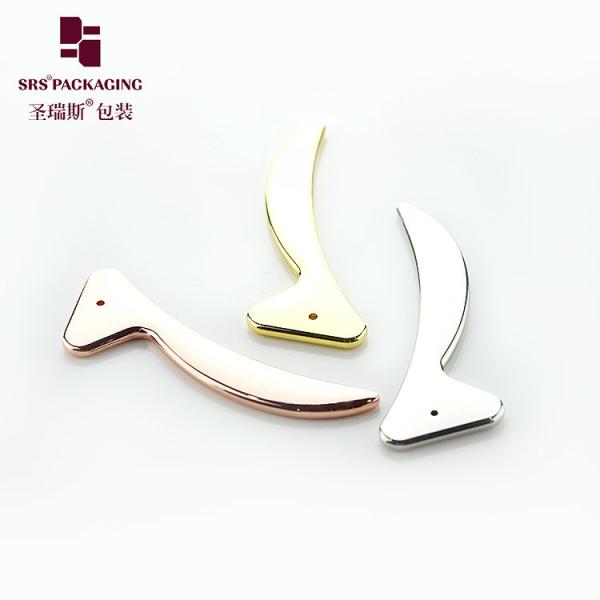 factory manufacturing flat customization luxury metal cosmetic spatula