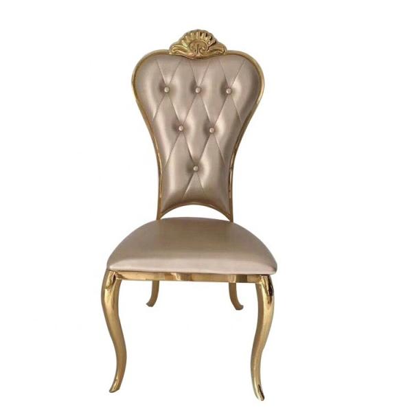 Wedding Party Event Golden Stainless Steel frame Wedding Chair Crown chair