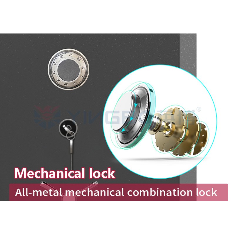 Heavy Duty Fireproof Safe Mechanical Combination Lock Cabinet For Home Fireproof Document Storage