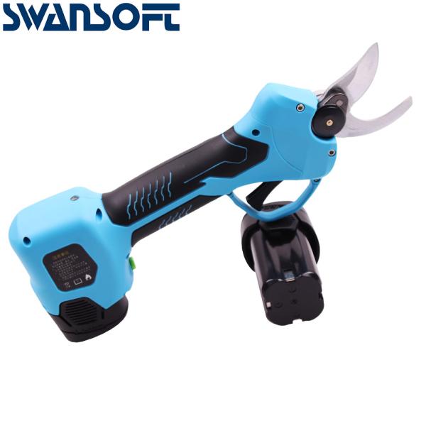 Swansoft Finger Protection Secateurs Battery Operated Scissor 25mm Battery Powered Orchard Pruner With High Quality