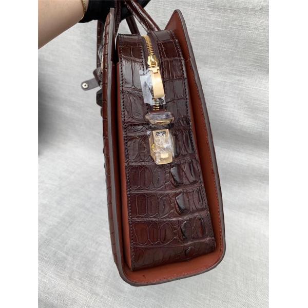 Genuine Crocodile Skin Businessmen Laptop Briefcase Exotic Alligator Leather Male Working Handbag Large Shoulder Bag
