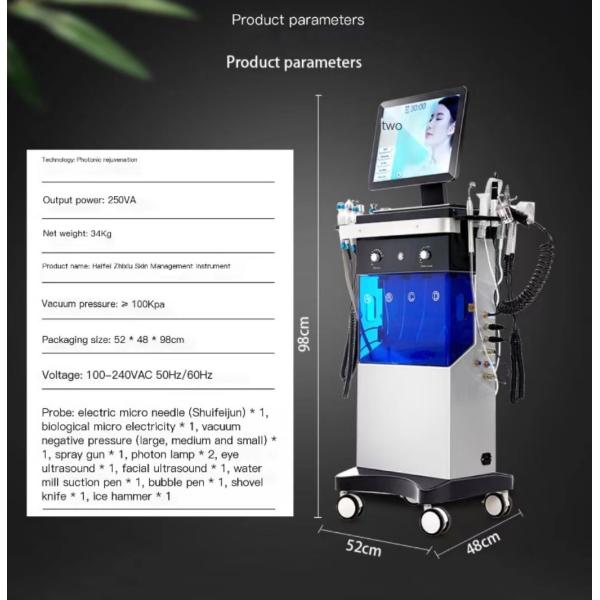 Aqua кожи машины красоты гидры перевозчика угорь лицевой глубоко очищая 14 в 1