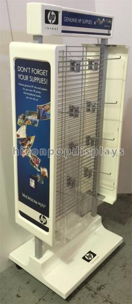 HP Products Point Of Purchase Merchandising Displays With Hooks / 2-Way Rack Stand