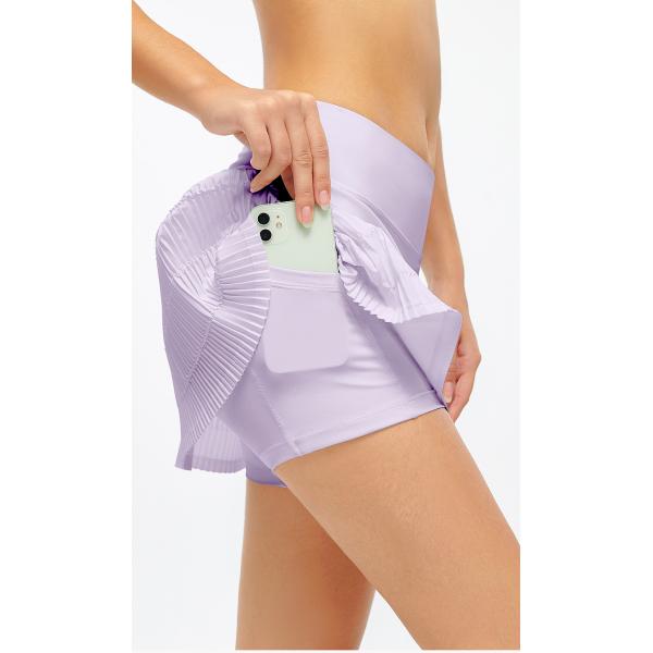 5 красит юбку тенниса женщин нейлона 90% с брюками безопасности вспотейте Wicking